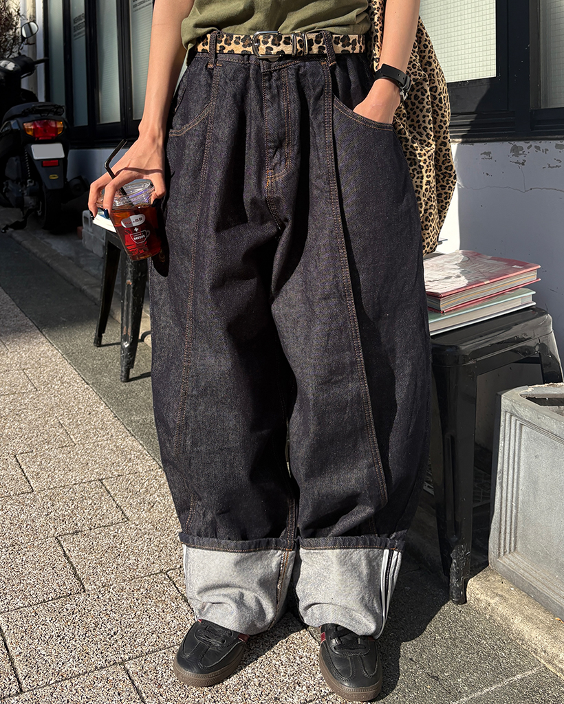 ワンフォークロージング 1111clothing 極太 カーゴパンツ メンズ