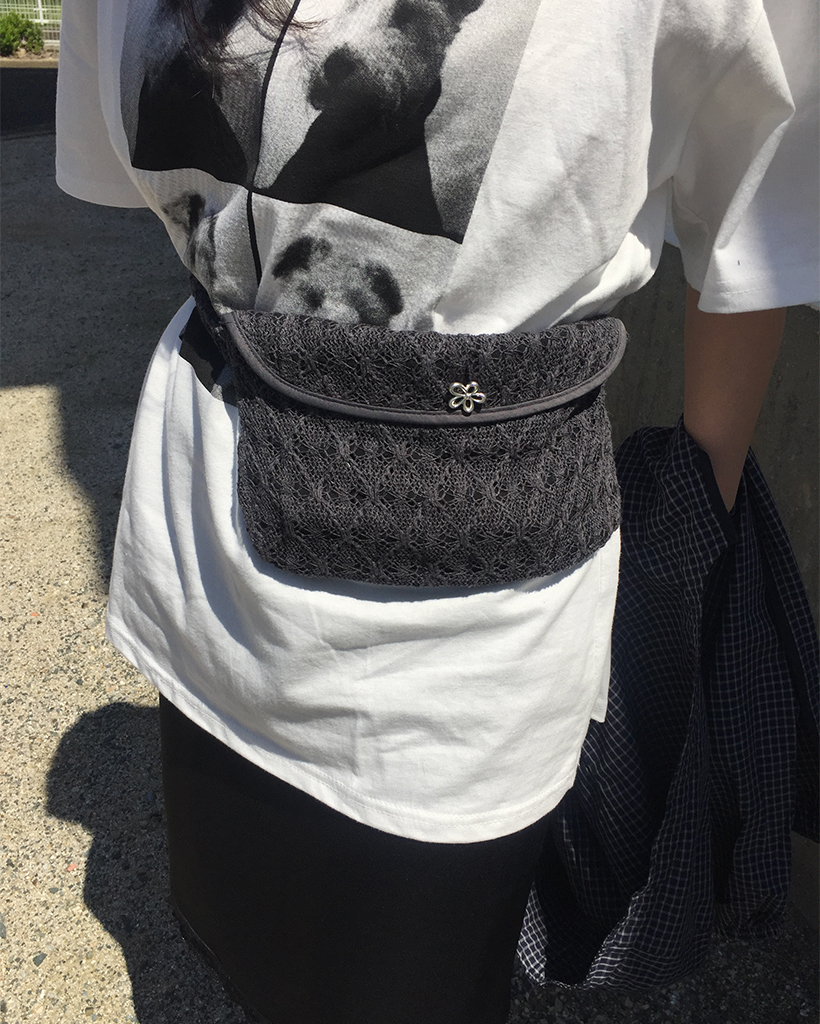 フラワーダイヤレースウエストポーチ