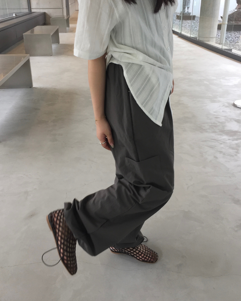 サイドポケットリベットパラシュートパンツ
