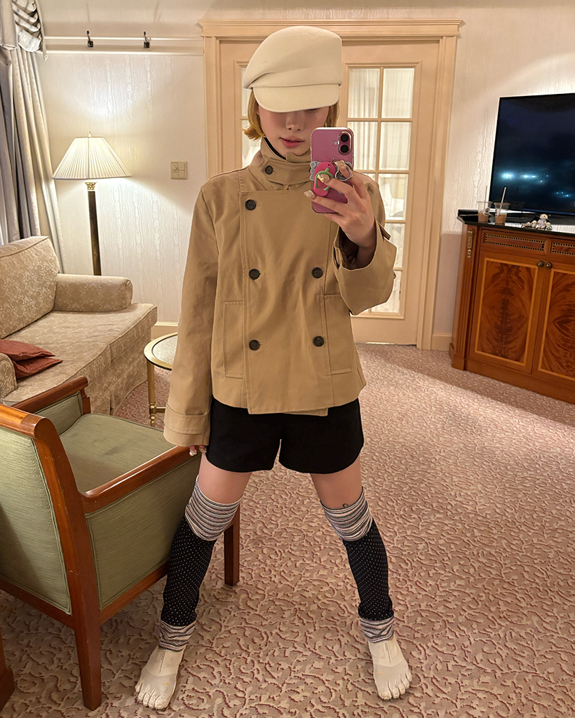 ハイライズコットンショートパンツ