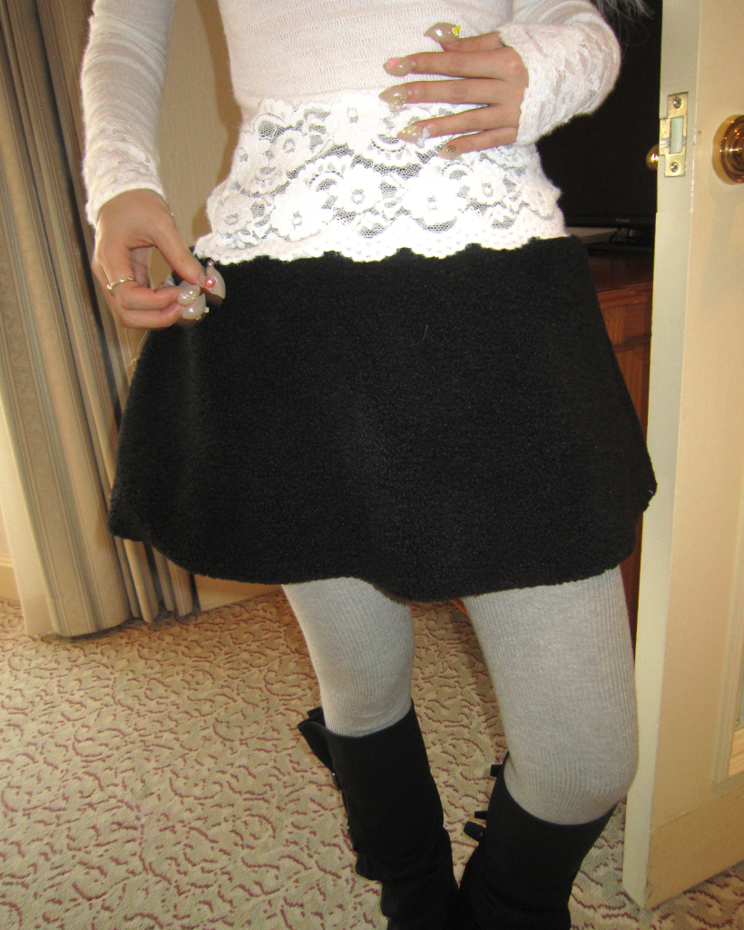 ワイドリブウエストボアバルーンミニスカート