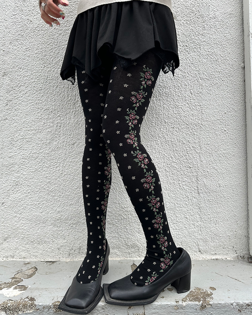 ローズミニフラワータイツ