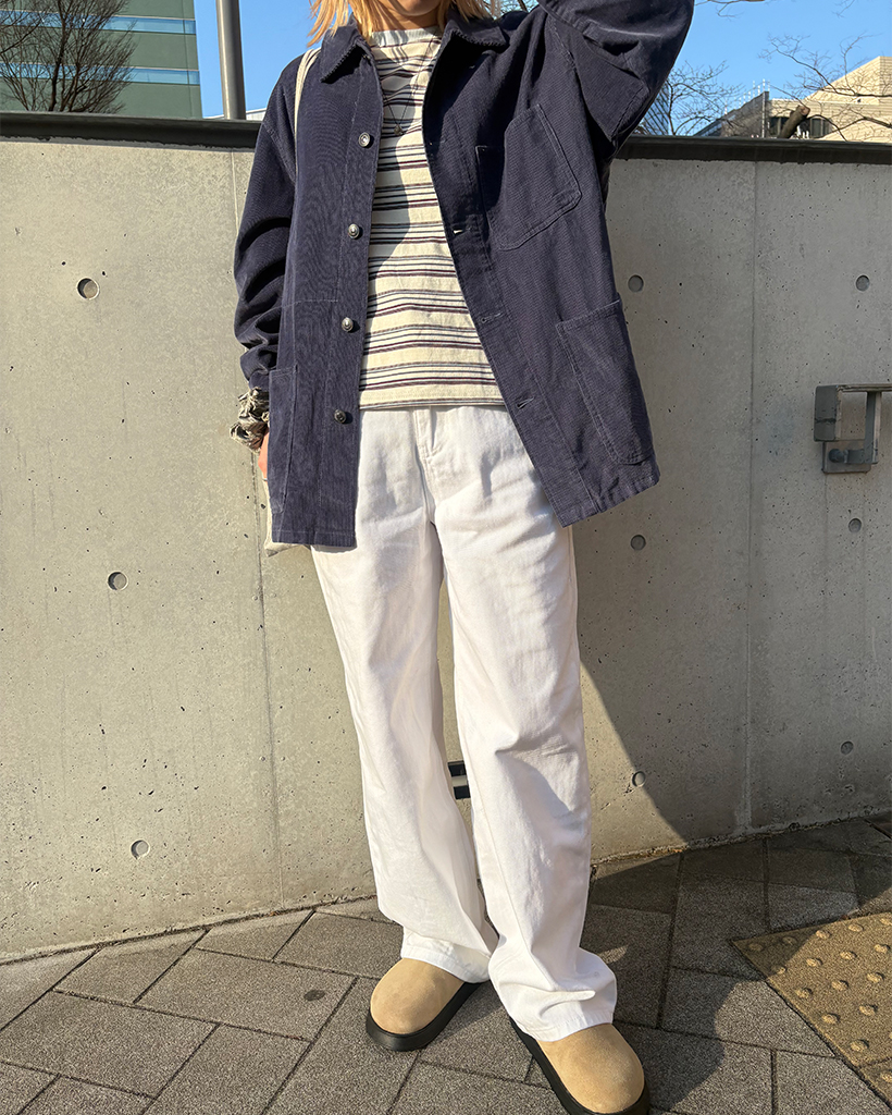 カラーストレートコットンパンツ