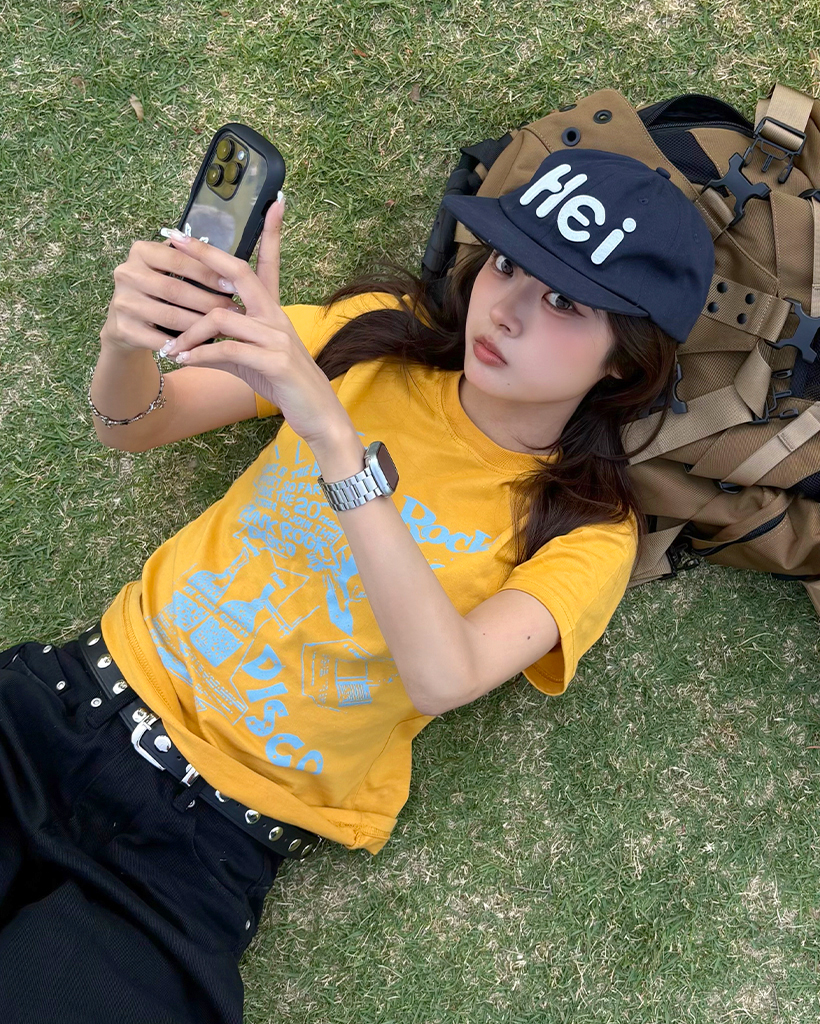 ロックディスコレタリングハーフTシャツ