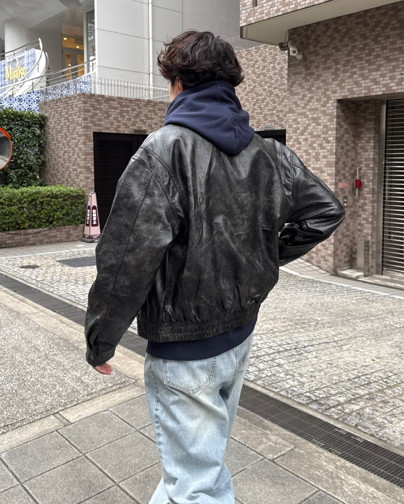 ダブルジップピグメントレザージャケット