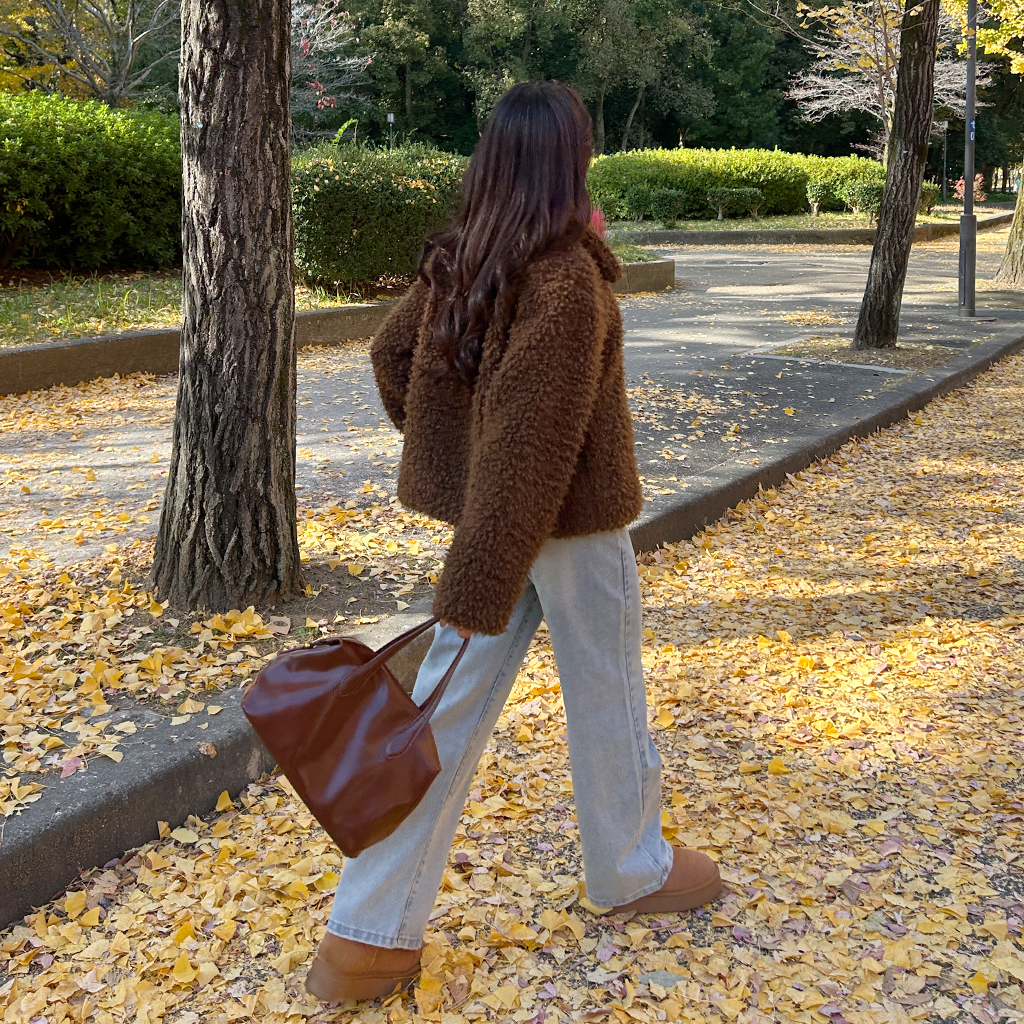 ボアファーキルティングショートコート
