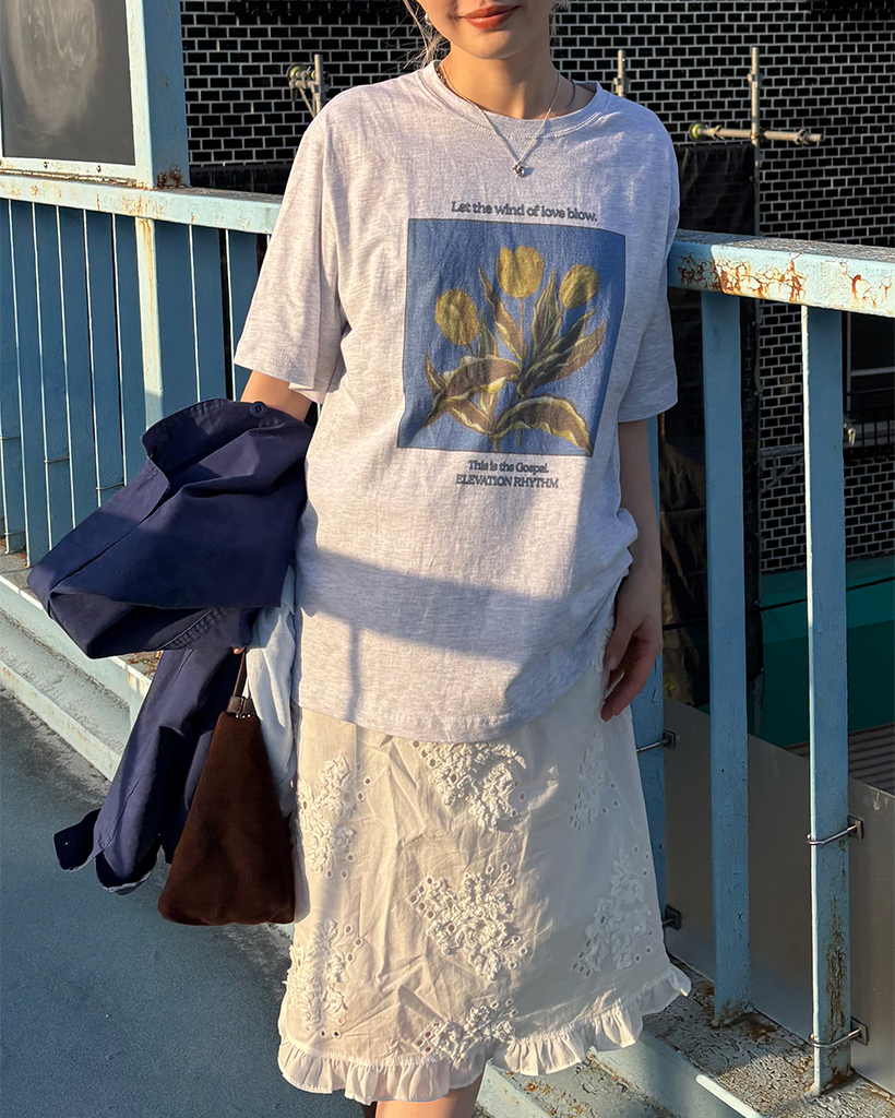 イエローチューリップハーフTシャツ