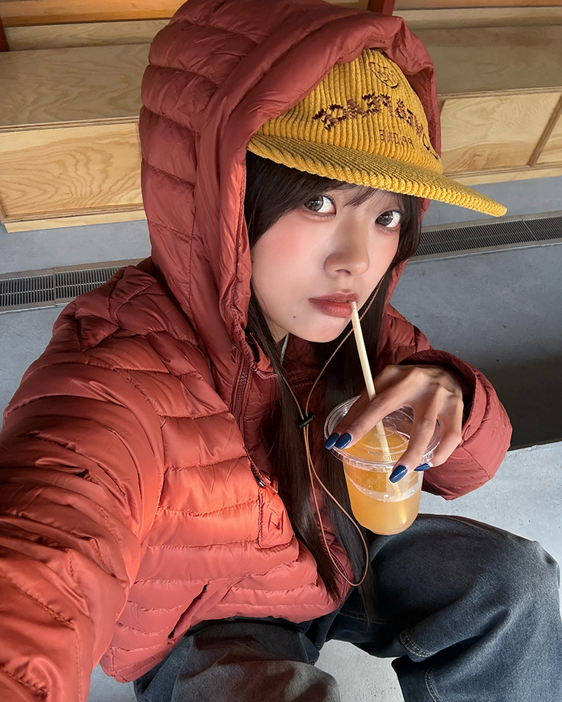 ストラップセットコーデュロイストレートキャップ