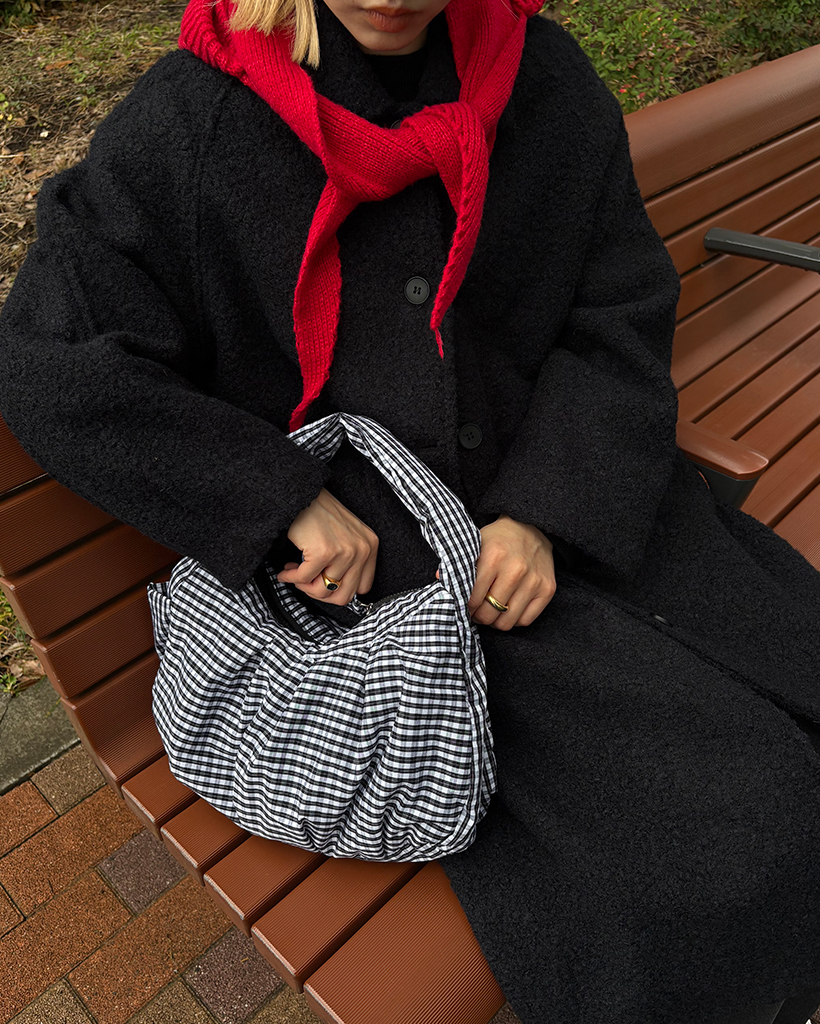 タータンチェックワンショルホーボーバッグ