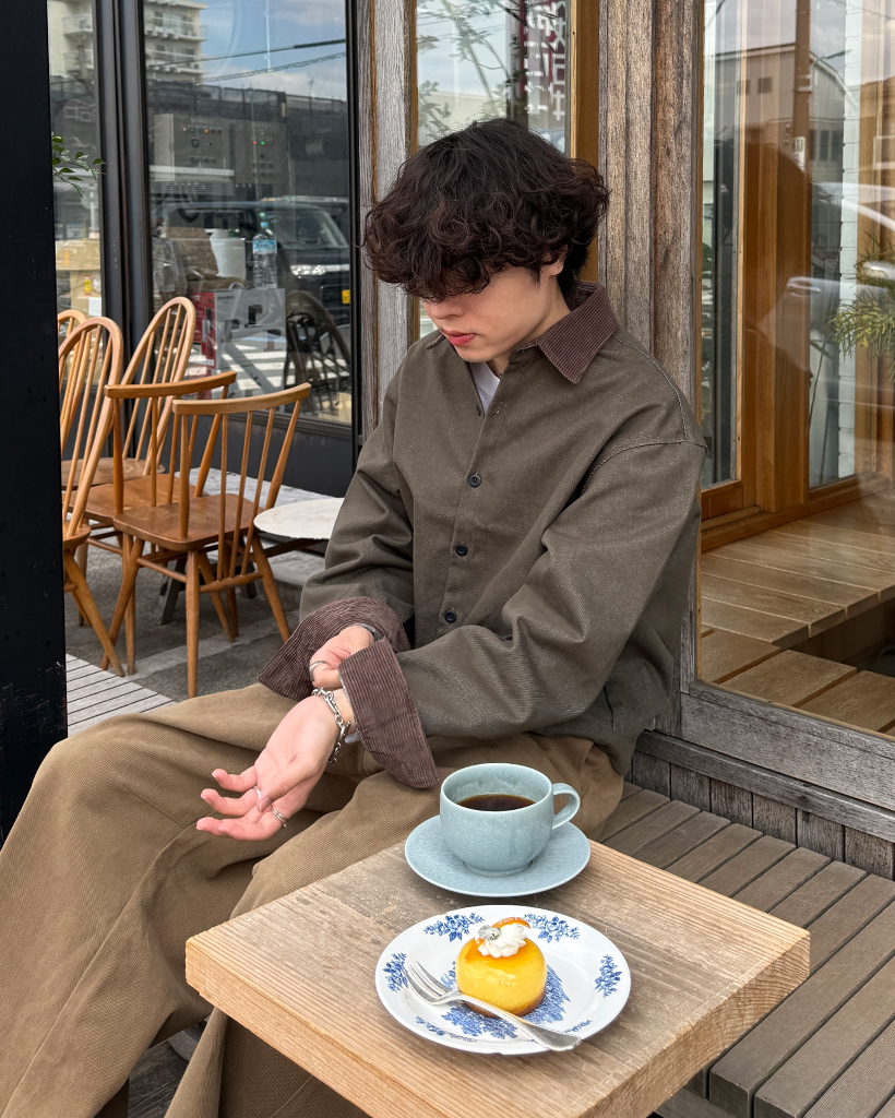 コーデュロイバイカラーワーカージャケット