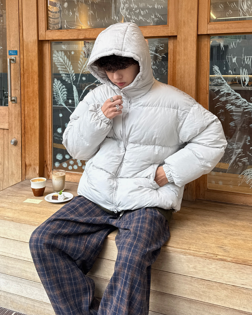 （ユニセックス）ハイネックウェイロンダウンパーカー