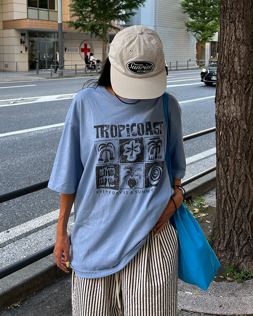 ユニセックス） TROPICOASTピグメントハーフTシャツ