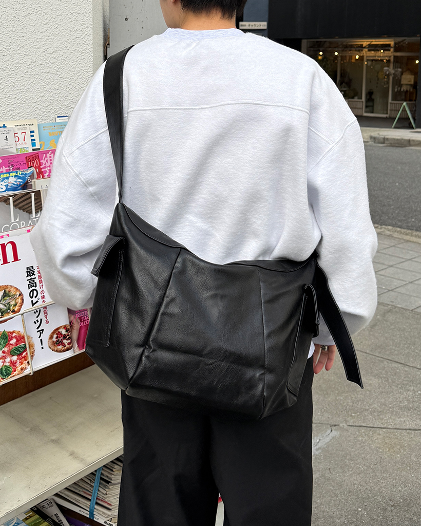 サイドフラップポケットベルトショルダーバッグ