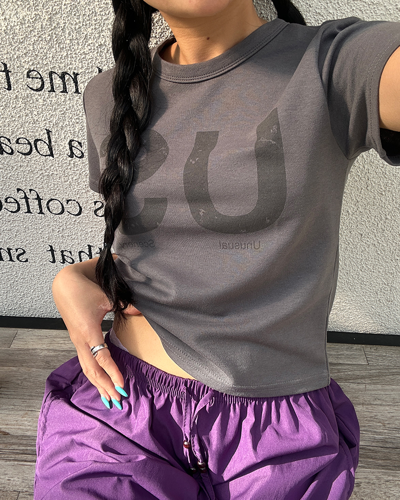 USプリントミニショートスリーブTシャツ