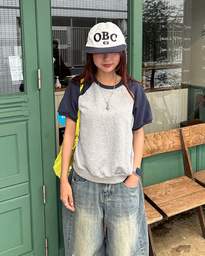 ◆ boohoo ◆アクティブジム ラグランTシャツ/ charcoal スウェットパフショルダーラグランTシャツ | ファッション通販