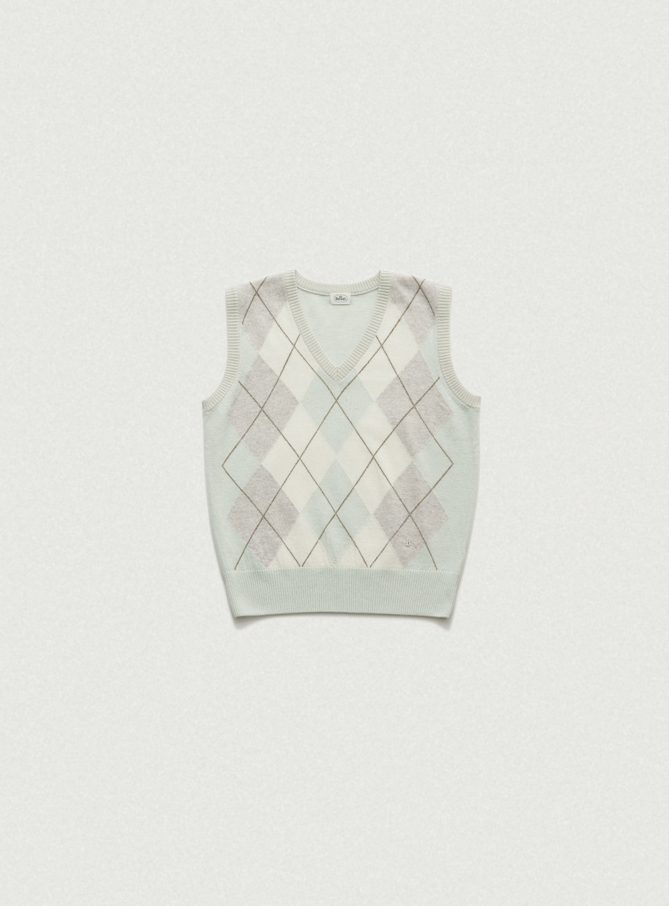 [Influencer pick] Mint Daphne Argyle Knit Vest