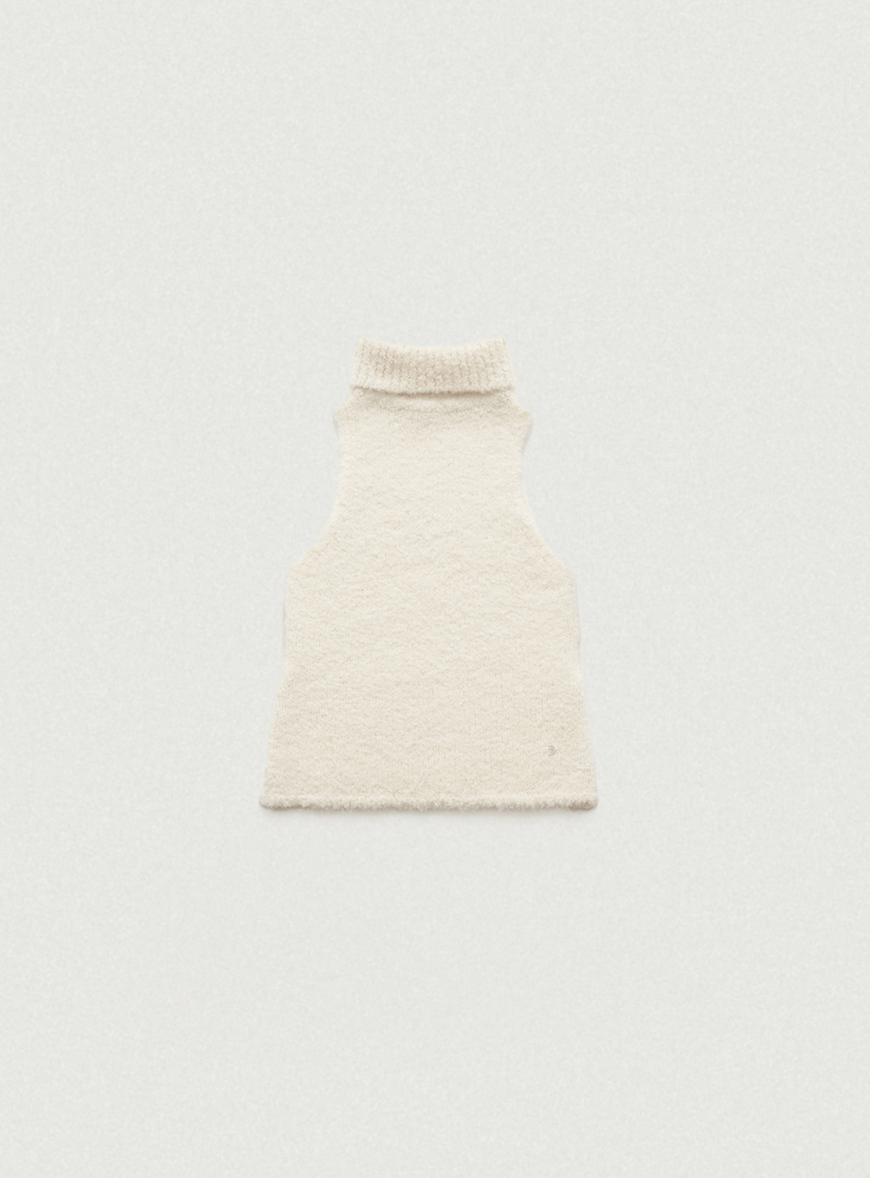 Snowflake Alpaca Turtleneck Knit Top - ivory