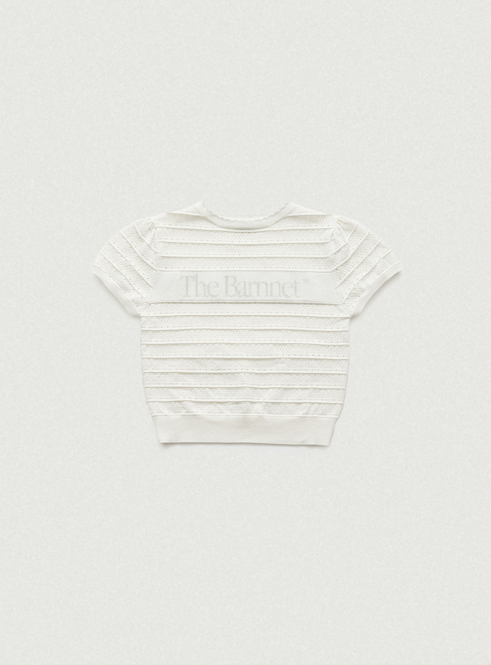 Ivory Helen Logo Jacquard Knit Top