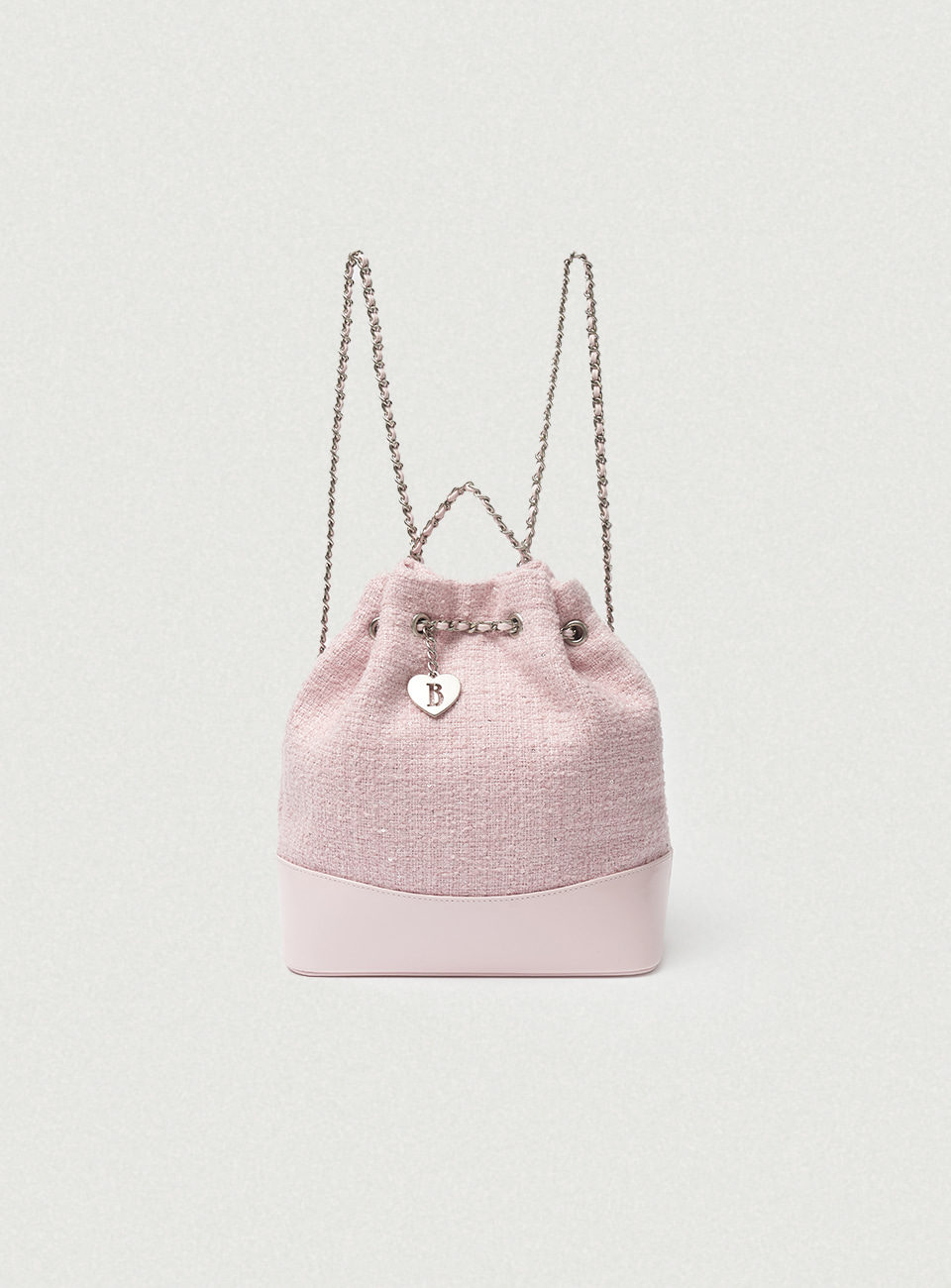【購入特典】Pink Tweed Drawstring Chain Backpack