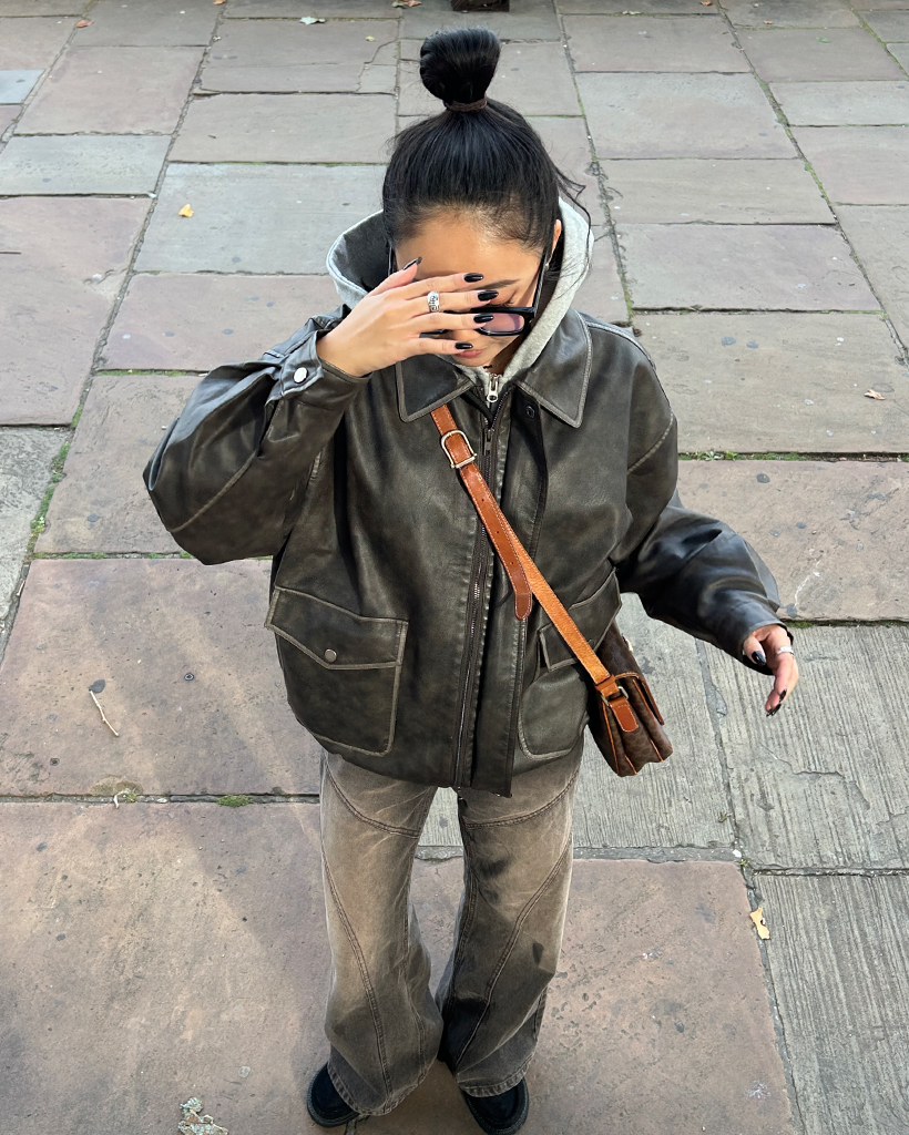 BEST 50] ビンテージウォッシュフラップポケットレザーブルゾン