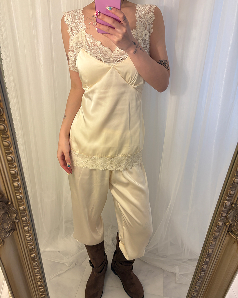 レースタンク&パンツランジェリーセット