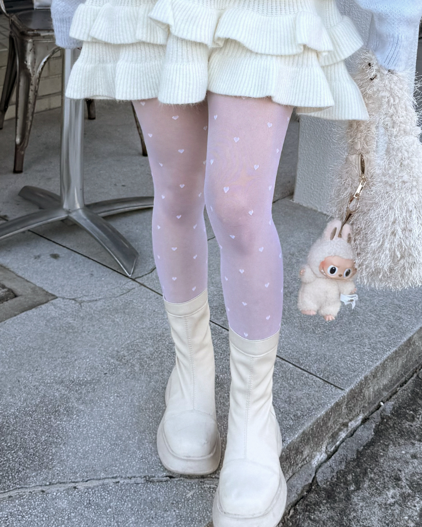 ミニハートドットストッキング