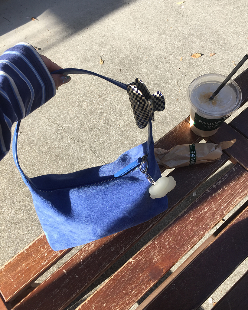 スウェードスクエアワンショルダーミニバッグ