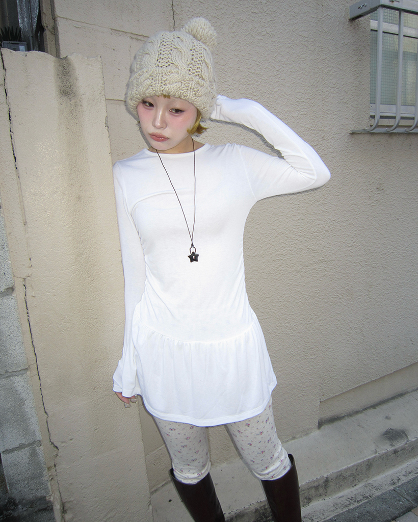 ウエストサイドギャザーヨークチュニック