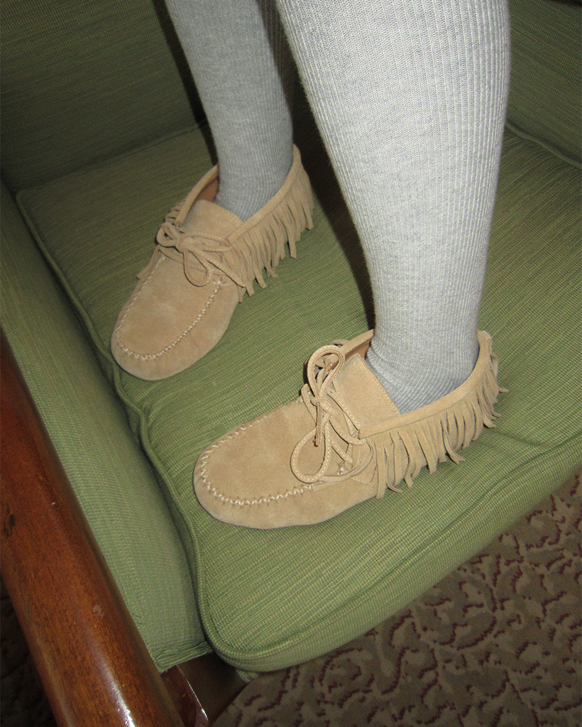 フリンジハイカットモカシンシューズ