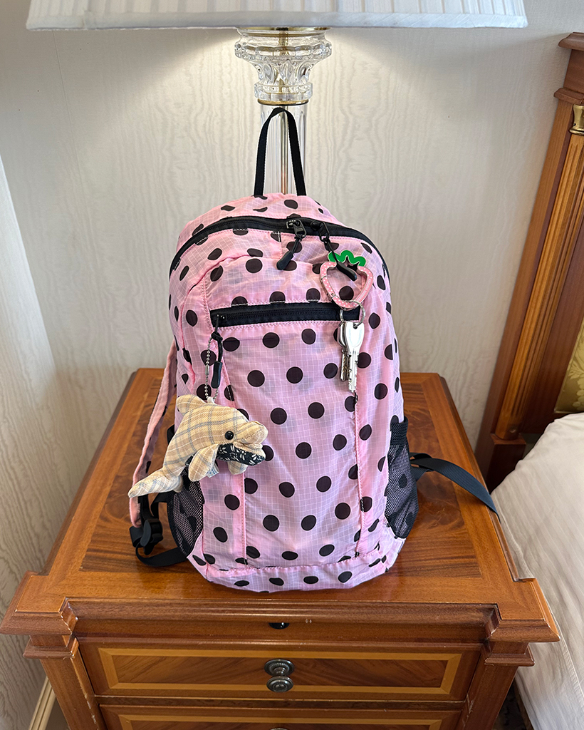 ボルカドットナイロンリュック