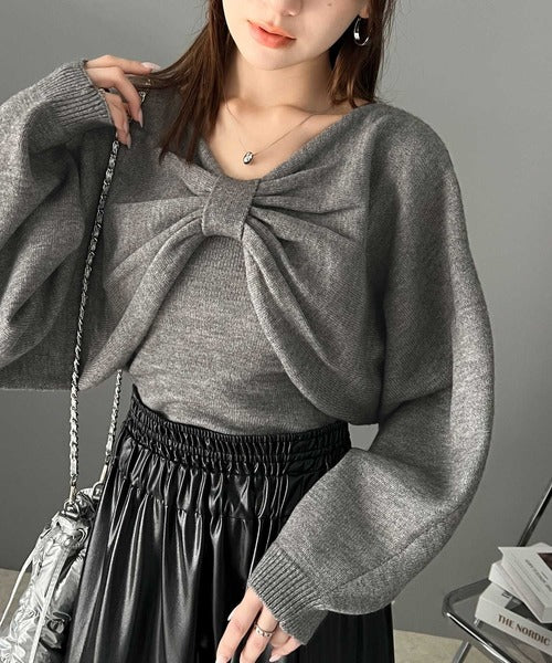 mily bilet】キャミ&ニットのセットアイテム！マルチwayリボン