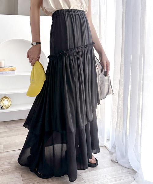 大人の余裕。アシンメトリーフリルスカート ce1260061 | ファッション