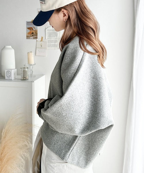 エンフォルド 圧縮アンゴラ コクーンシルエット ロングニット グレー 38 エンフォルド 圧縮アンゴラ コクーンシルエット ロングニット グレー