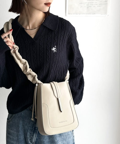 ドロースハンドルフェイクレザーフラップハンドル2Way