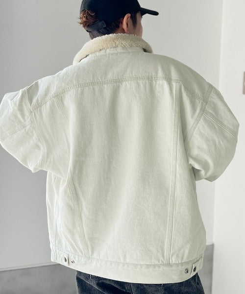 JaVa ジャバコラボ》ヴィンテージライクの主役級アウター 襟ボアデニム