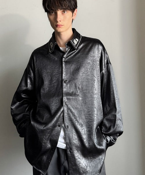 Classical Origin】「エレガントを羽織る。」エンボス加工サテン素材