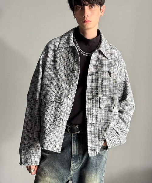 Classical Origin】「今季トレンド。」ツイード素材ショート丈