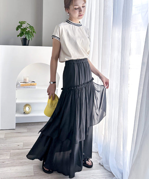 大人の余裕。アシンメトリーフリルスカート ce1260061 | ファッション