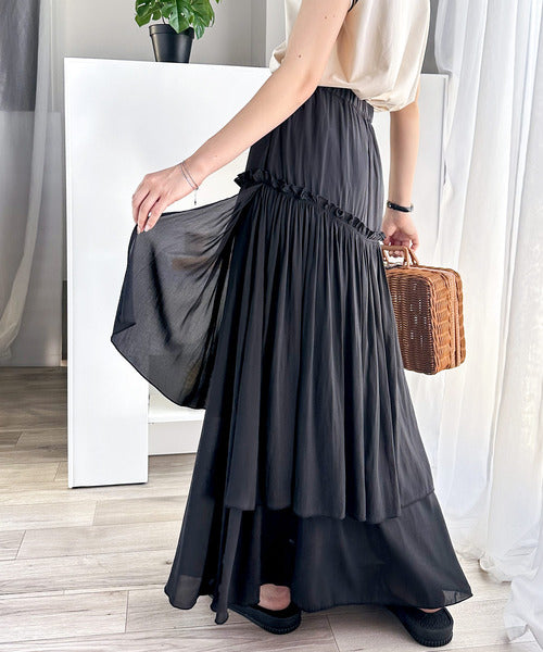 ｍａｙｕｒｉａ　0609 大人の余裕。アシンメトリーフリルスカート ce1260061 | ファッション