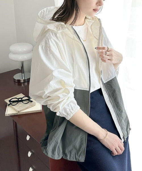 JaVa ジャバコラボ》大人のスポーティアウター。 バイカラーナイロン