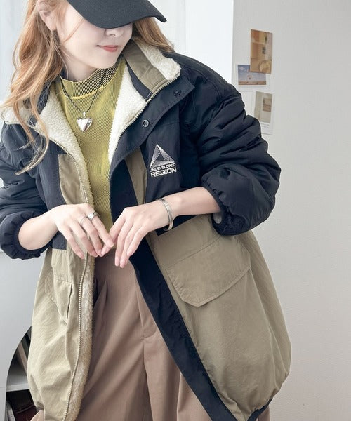 Javaジャバコラボ》トレンドライクNO.1。2wayリバーシブルジップアップ