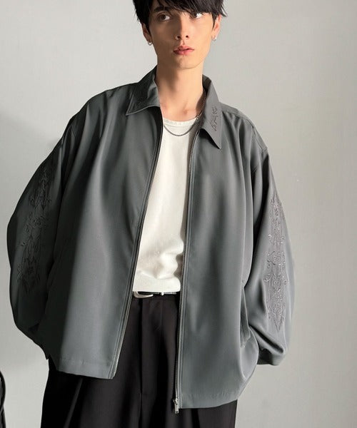 Classical Origin】「繊細さを羽織る。」刺繍デザインエレガンスジップ