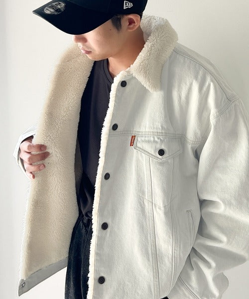 JaVa ジャバコラボ》ヴィンテージライクの主役級アウター 襟ボアデニム