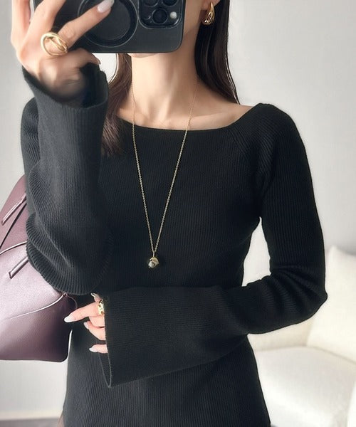 デコルテ美人を叶える、大人の上品アイテム♪ボートネック