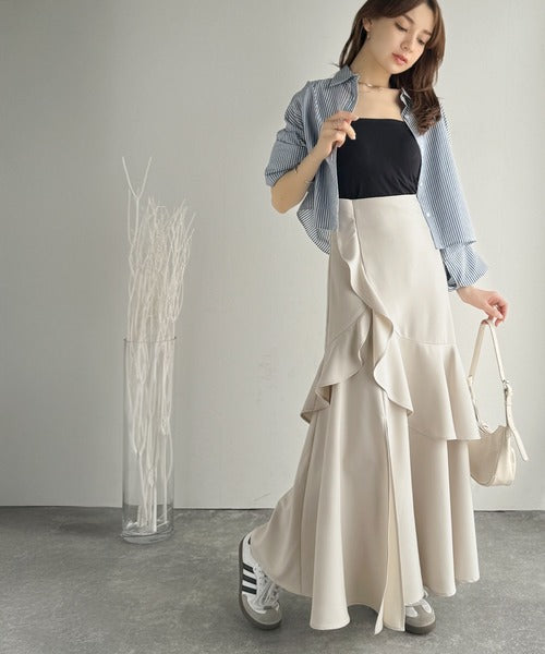 mily bilet】上品に揺れるシルエットが美しい。スリット入り