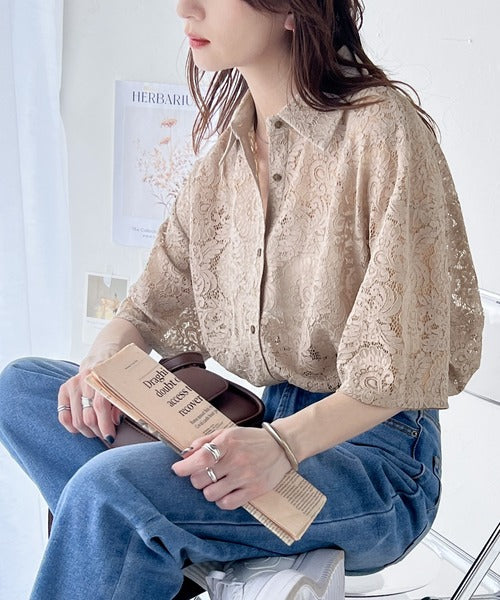 Dior ブラウス サイズ38 半袖 透け感レース超美品 Dior ブラウス サイズ38 半袖 透け感レース超美品
