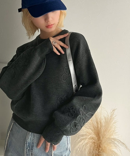 Ⓡ©️ページ4点 まとめ商品 ぽわん袖が心をつかむ！コードフラワー使いクロップド丈ジャ