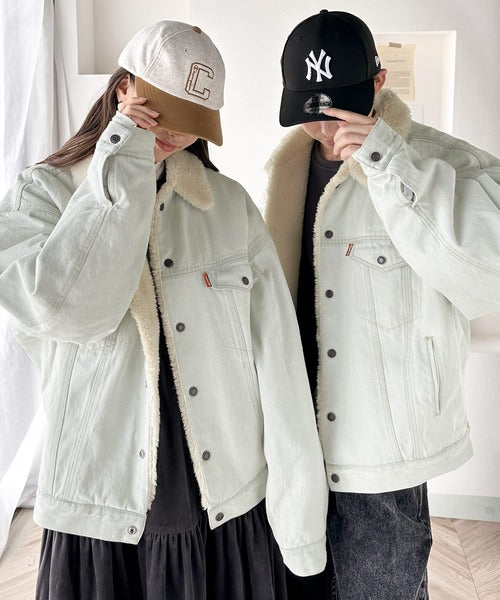 JaVa ジャバコラボ》ヴィンテージライクの主役級アウター 襟ボアデニム