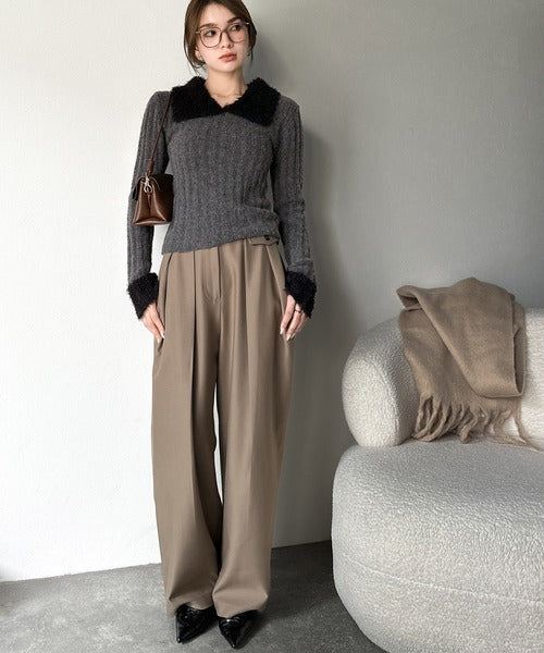 MILLY ミリー N.Y. 長袖ニット　レザーパッチ　スリーブ　ブラック DIOR ディオール 刺繍ポーチ マザーズデイ 母の日 正規ノベルティ 新品