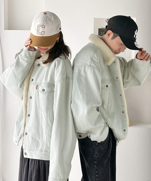 JaVa ジャバコラボ》ヴィンテージライクの主役級アウター 襟ボアデニム